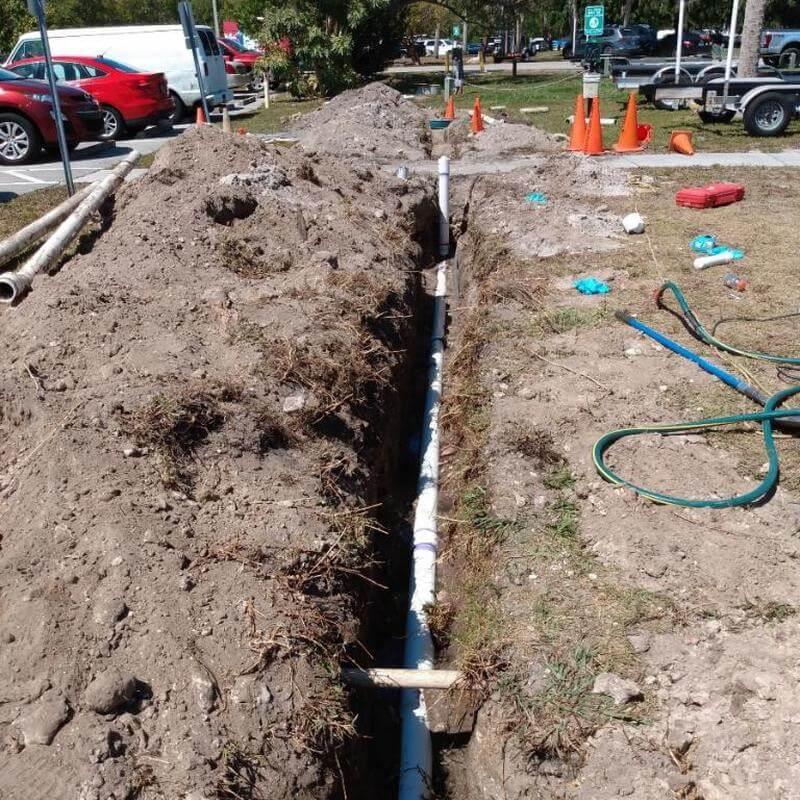 sewer line repair project